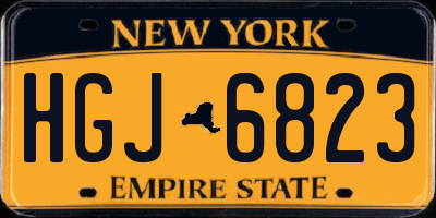 NY license plate HGJ6823
