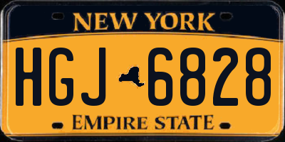 NY license plate HGJ6828