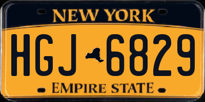 NY license plate HGJ6829