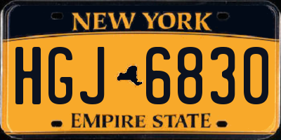NY license plate HGJ6830
