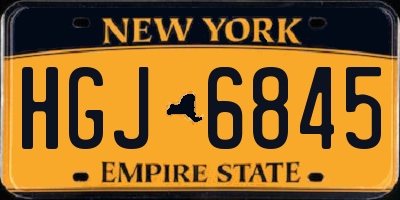 NY license plate HGJ6845