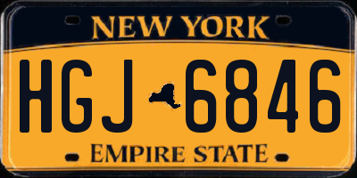 NY license plate HGJ6846