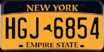 NY license plate HGJ6854