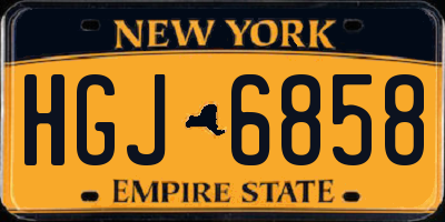 NY license plate HGJ6858