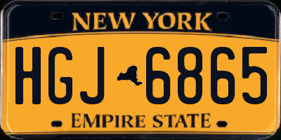 NY license plate HGJ6865