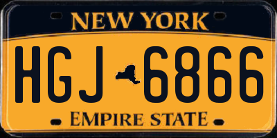 NY license plate HGJ6866