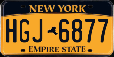 NY license plate HGJ6877