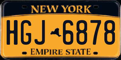 NY license plate HGJ6878