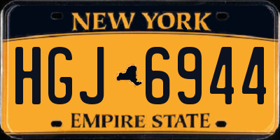 NY license plate HGJ6944