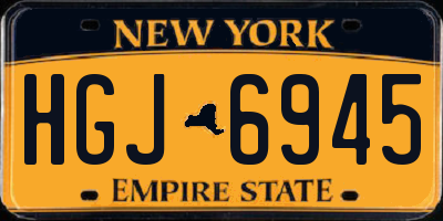 NY license plate HGJ6945