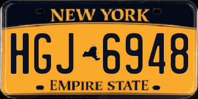 NY license plate HGJ6948