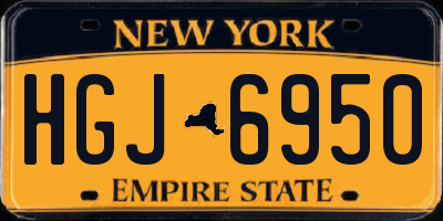 NY license plate HGJ6950
