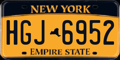 NY license plate HGJ6952