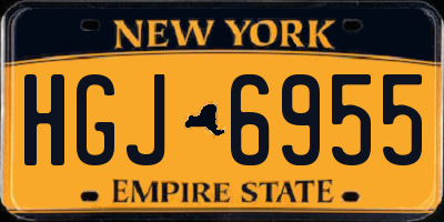NY license plate HGJ6955