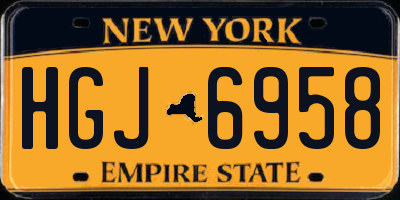 NY license plate HGJ6958