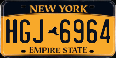 NY license plate HGJ6964