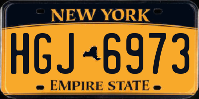 NY license plate HGJ6973