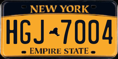 NY license plate HGJ7004