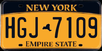 NY license plate HGJ7109