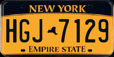 NY license plate HGJ7129