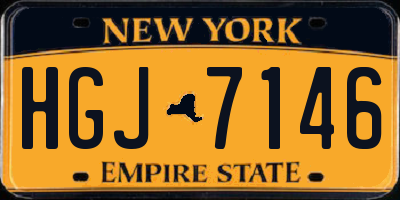 NY license plate HGJ7146