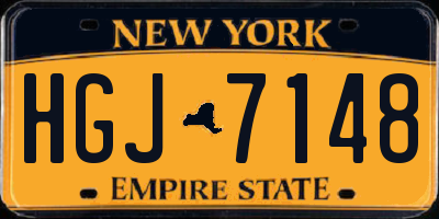 NY license plate HGJ7148