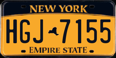 NY license plate HGJ7155