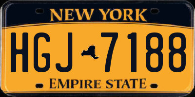 NY license plate HGJ7188
