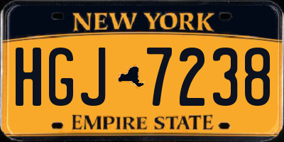 NY license plate HGJ7238