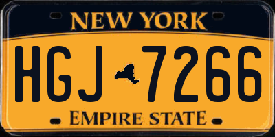 NY license plate HGJ7266