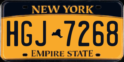 NY license plate HGJ7268