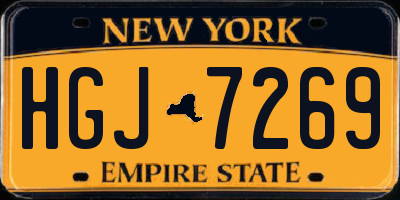 NY license plate HGJ7269