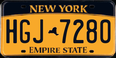 NY license plate HGJ7280
