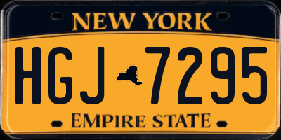 NY license plate HGJ7295