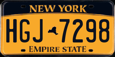 NY license plate HGJ7298