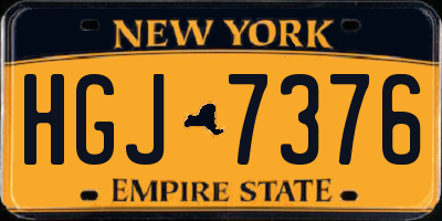 NY license plate HGJ7376