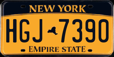 NY license plate HGJ7390
