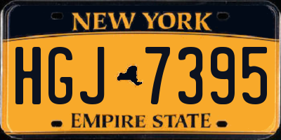 NY license plate HGJ7395