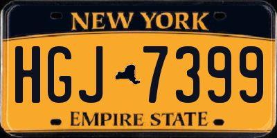 NY license plate HGJ7399