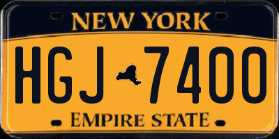 NY license plate HGJ7400