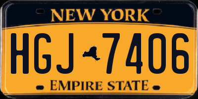 NY license plate HGJ7406