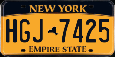 NY license plate HGJ7425