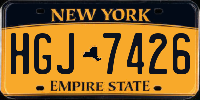 NY license plate HGJ7426