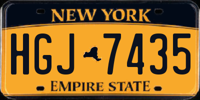 NY license plate HGJ7435