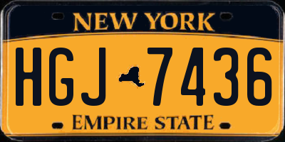 NY license plate HGJ7436