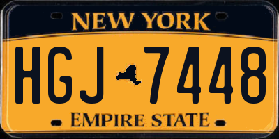 NY license plate HGJ7448