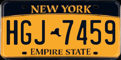 NY license plate HGJ7459