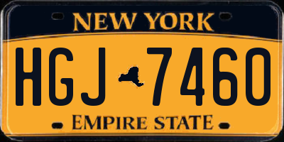 NY license plate HGJ7460