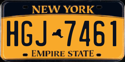 NY license plate HGJ7461