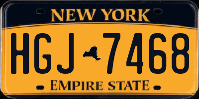 NY license plate HGJ7468